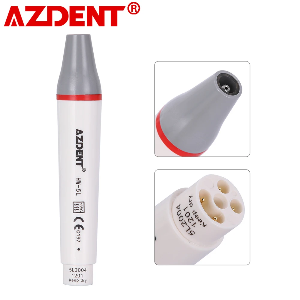 AZDENT LED Light Piezo Scaler Detachable Handpiece HW-5L fit Woodpecker EMS  Ultrasonic Scalers Scaling Tips