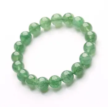 

Natural ice variety green strawberry crystal bracelet crystal green strawberry single ring bracelet jewelry wholesale gifts