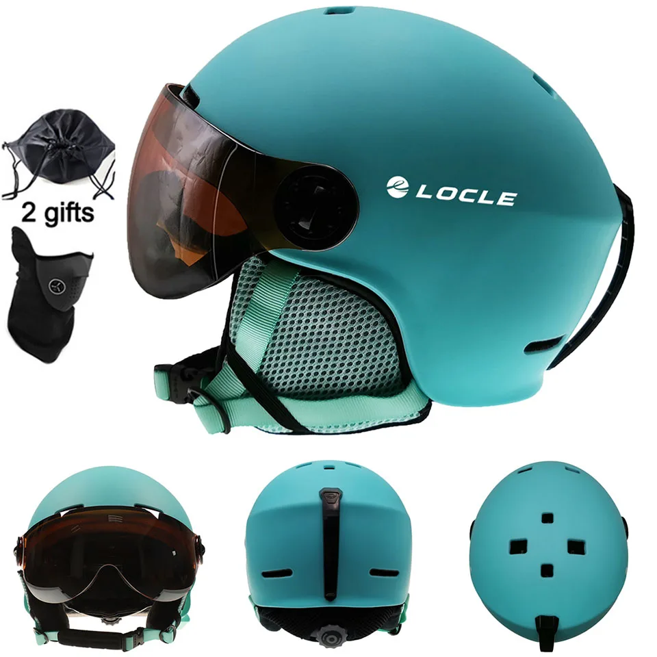Blue Helmet LOCLE лыжный шлем ультралегкий PC+ EPS CE EN1077 мужской женский лыжный шлем для спорта на открытом воздухе сноуборд/скейтборд шлем - Цвет: Blue Helmet