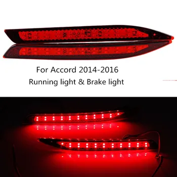 

Parking Warning DC 12V Rear Bumper Reflector Light For Honda Accord 9th bumper Lamp 7W red bulb 2014-2016