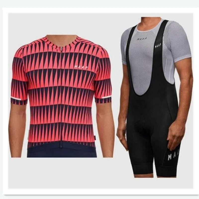 

2020 MAAP fahrradanzüge summer short sleeve bib cycling suit trajes de ciclismo de mtb abbigliamento uomo bicycle clothes men