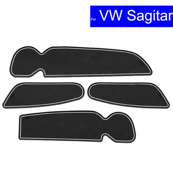 

Non-slip Car Door Gate Slot Mats Carpets Position Cup Holder Pads For Volkswagen VW Sagitar 2009 2010 2011 Door Groove Mat