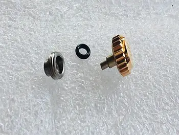 

Free Shipping 1pc 18K Yellow and White Screw-on Watch Crowns