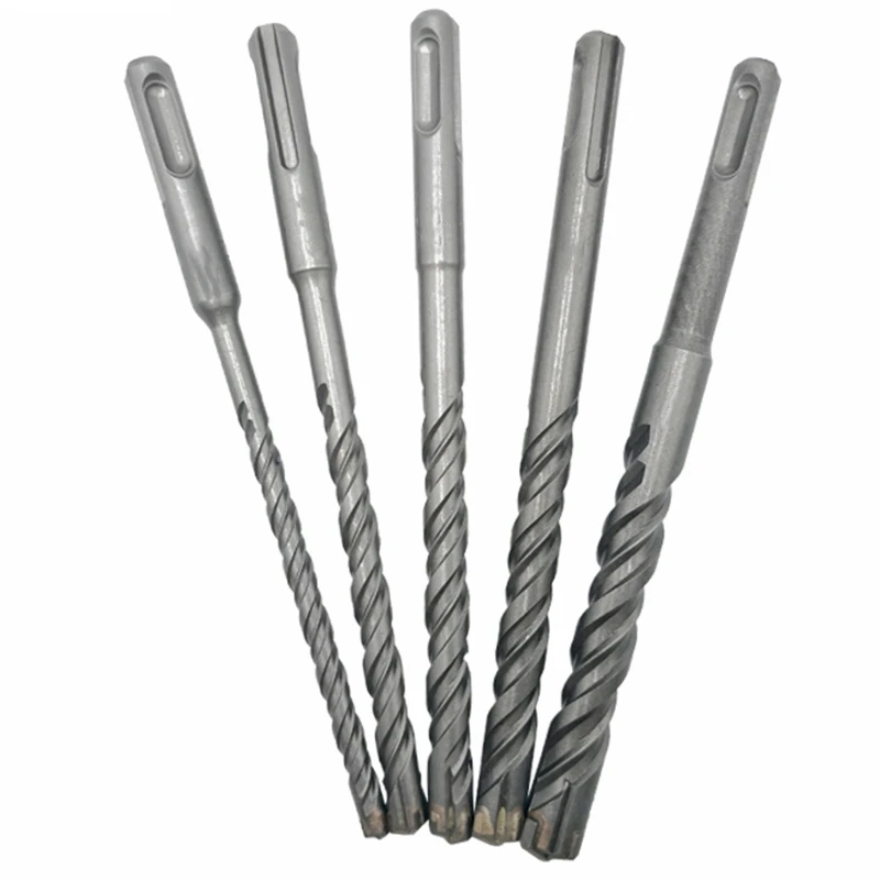 GTBL 5Pcs Electric Hammer SDS Plus Drill Bit Set Cross Tips 4 Cutters 160mm for Concrete Wall Brick Block Masonry Drilling Bits |