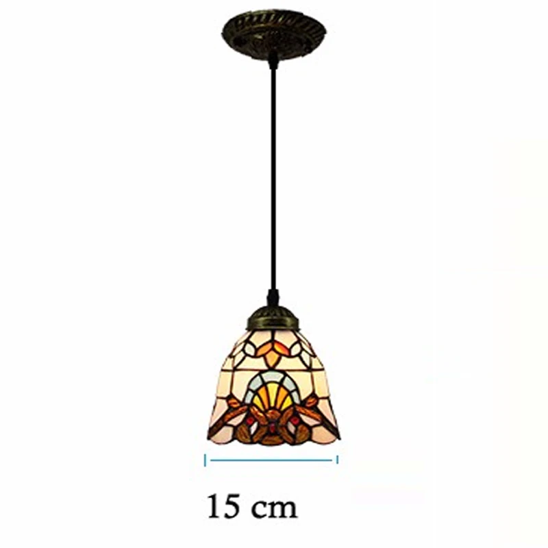 Тиффани-барокко Европейский ретро люстра гостиная прихожая уютный креативный светильник для дома - Цвет корпуса: Dia 15cm