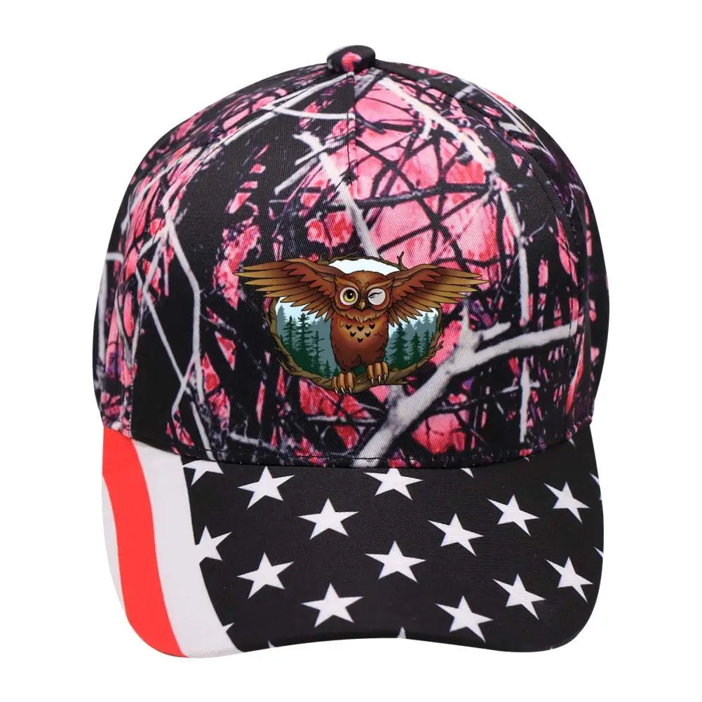 Unisex Owl Baseball Caps Cotton Cloth Adjustable American Elements Outdoor Hats