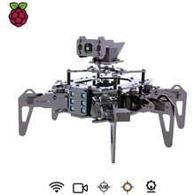 RaspClaws Hexapod örümcek Robot kiti OpenCV hedef izleme Video iletim tarama robotu için ahududu Pi 3 Model B +/B