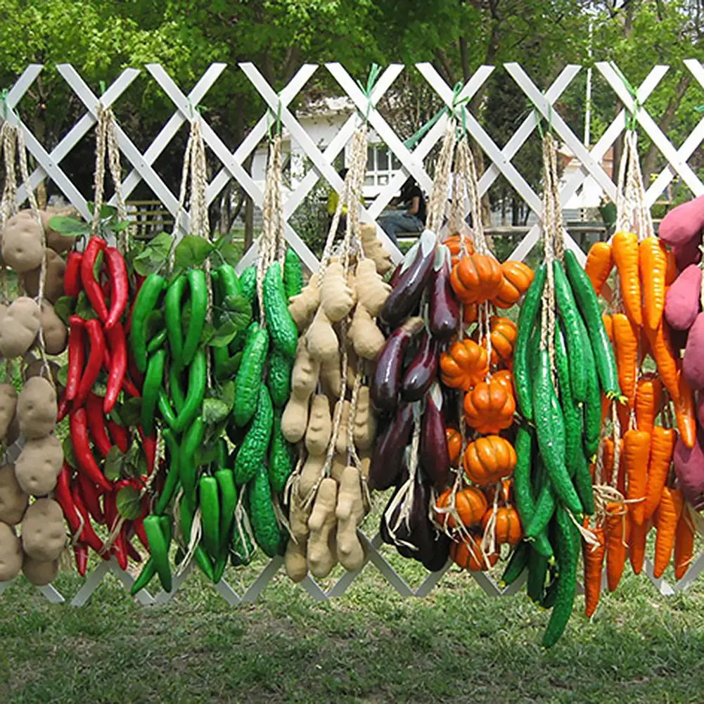 Simulation Artificial Fruit Fake Foam Vegetable Corn Pepper Garlic Hanging Pendant Photo Prop Home Decor home decoration | Дом и сад