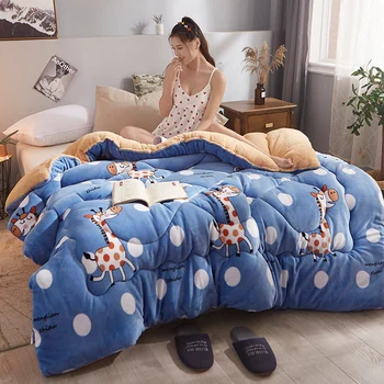 

SF Fashion Wool Patchwork Duvets High Quality Quilt Camel Quilt 4 Season Comforter Thicken Warm Duvets Super Warm Soft Comforter