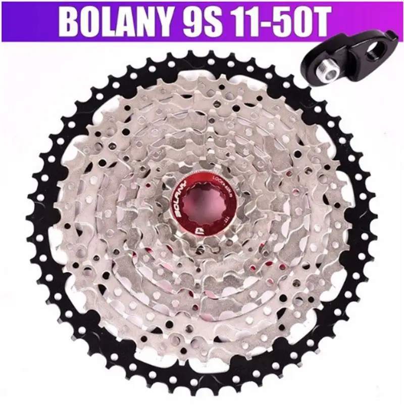 BOLANY MTB велосипеда велосипедная обгонная муфта 9 S 11-36 40 42 горный велосипедный маховик 8 9 Скорость блок звездочек для SHIMANO широкого соотношения - Цвет: 11-50T BK Expansion