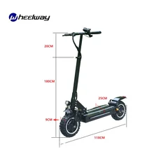 11 дюймов 60V3200W электровелосипед SUV Drouble Drive Скутер Складной амортизатор дорожный Электрический скутер