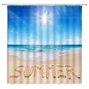 Cortinas de ducha con paisaje de playa 3d, decoración de tela impermeable para baño, mar, Océano, Mediterráneo, 180x240cm ► Foto 2/6