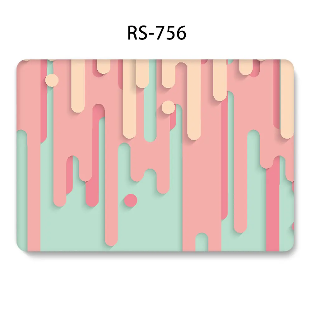 756 Чехол для ноутбука MacBook Touch ID Air 13 A1932 Air Pro retina 11 12 13 15 для mac book New Pro 13 A2159 Сенсорная панель+ крышка клавиатуры - Цвет: 756