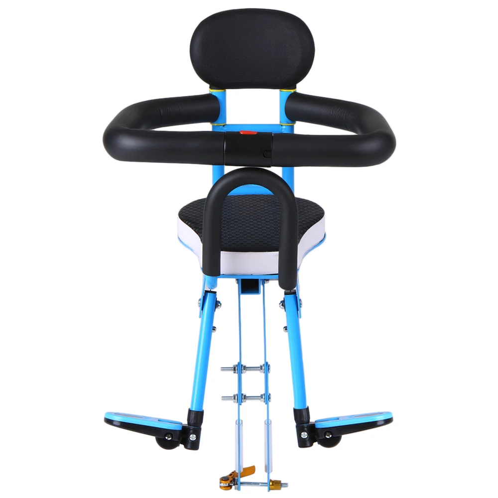 Asiento de bicicleta para niños de montaje frontal asiento delantero de seguridad para niños, sillín, cojín con pasamanos envolvente para bicicleta de montaña Asiento de bicicleta para niños de montaje frontal asiento delantero de seguridad para niños, sillín, cojín con pasamanos envolvente para bicicleta de montaña