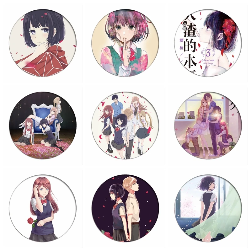 

Kuzu No Honkai Cosplay Badges Yasuraoka Hanabi Brooch Pin Mugi Awaya Collection Badge Breastpin for Backpacks Clothing