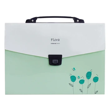 

Accordion Expanding File Folder, 13-Pockets,A4 Size, Handle and Tabs, Buckle Closure