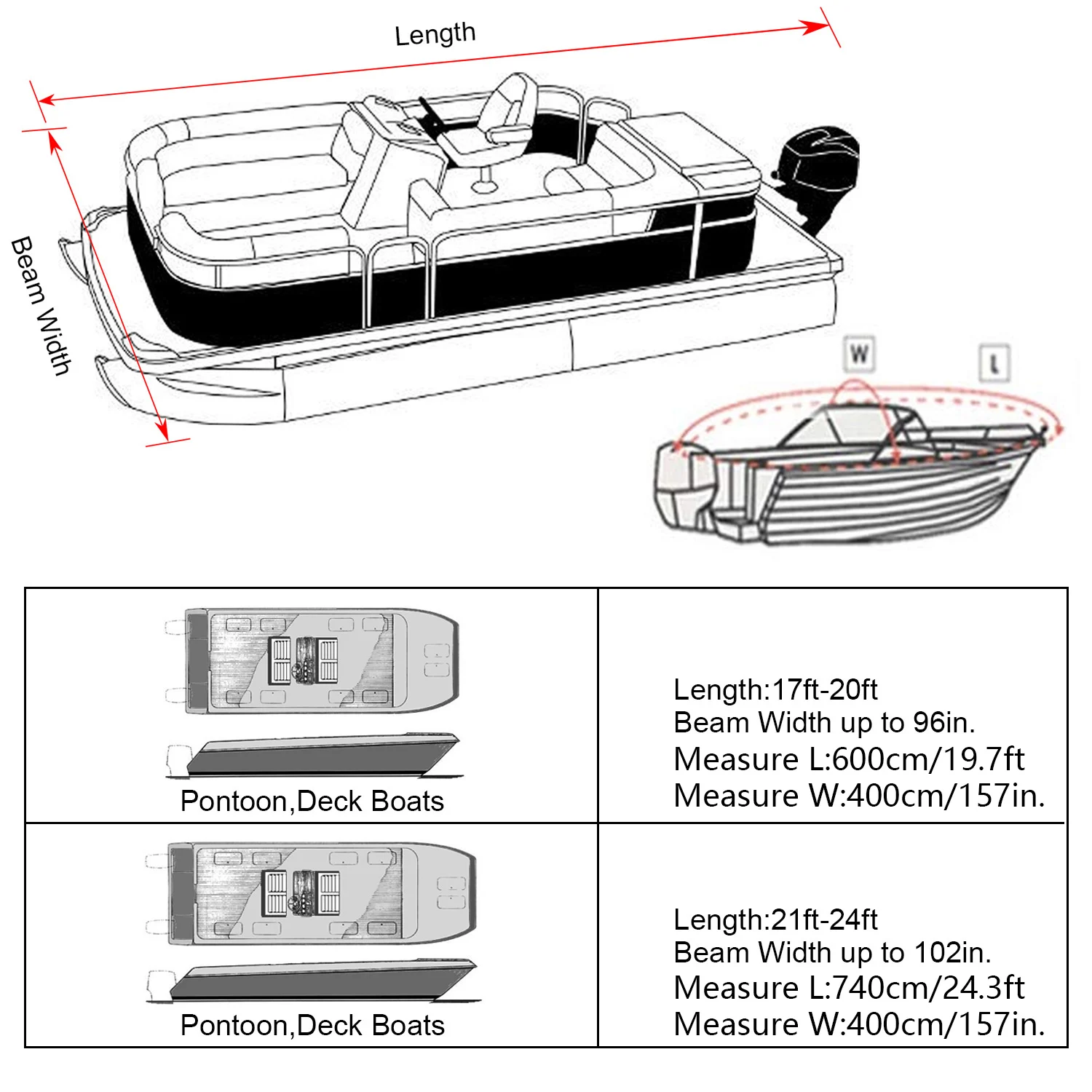 Водонепроницаемый солнцезащитный чехол для лодки 210D Оксфорд ткань Trailerable водный лыжный УФ протектор сверхмощный катер 17-24ft пальто для лодок