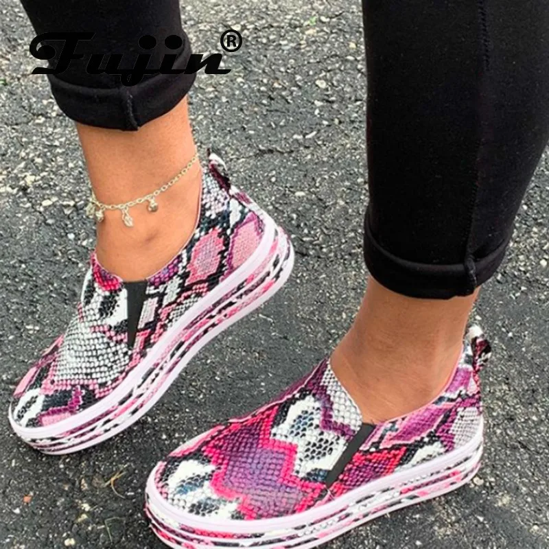 

Fujin Women Sneakers Spring 2020 Fashion Thick Bottom Breathable Round Toe Flat Bottom Fabric Causal Shallow Women Single Shoes