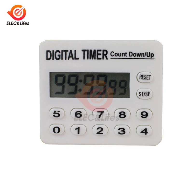 Description Picture 4 of itemLCD Digital Kitchen Timer Square Kitchen Countdown Alarm Clock Sleep Stopwatch Clock Timer 12 Key For Cooking Baking Sports Game
