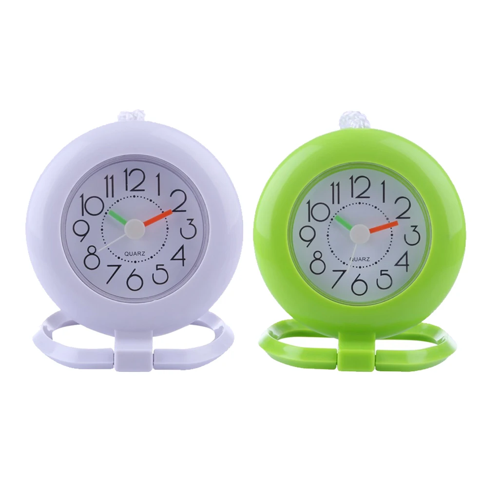 Bathroom Shower Wall Clock, Waterproof, Moisture-Proof, Large Display, Suction Cup Stand Hanging Hole Rope