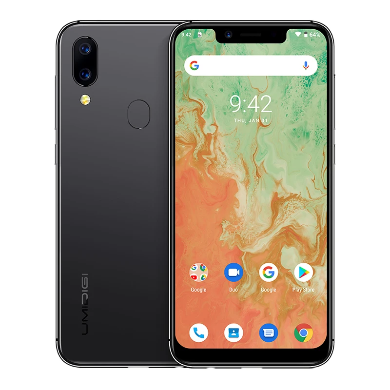 UMIDIGI A3X Android 10 глобальная версия 3 ГБ ОЗУ 5," смартфон двойная задняя камера 13 МП селфи MT6761 двойной 4G три слота 3300 мАч - Цвет: Space Gray