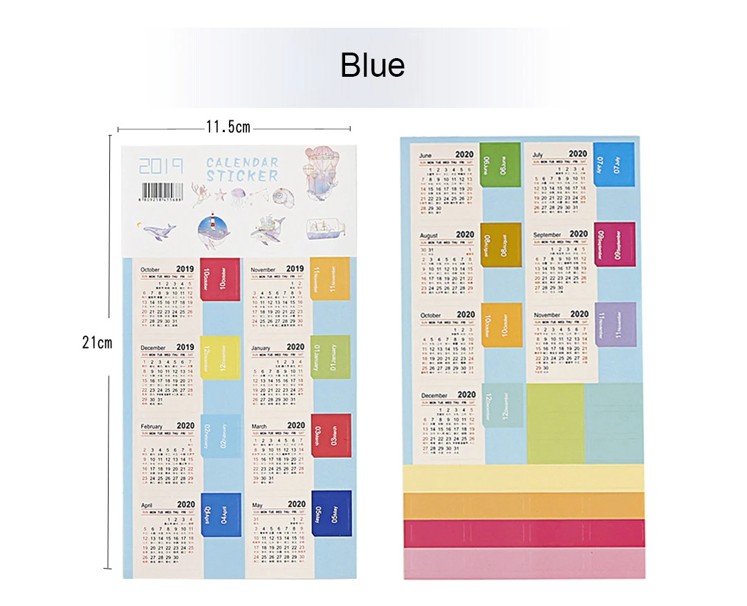 Год, наклейки на календарь, Закладка-индекс, планировщик, Bullet Journal, аксессуары, декоративные наклейки, этикетка, календарь, канцелярские товары, 2 шт