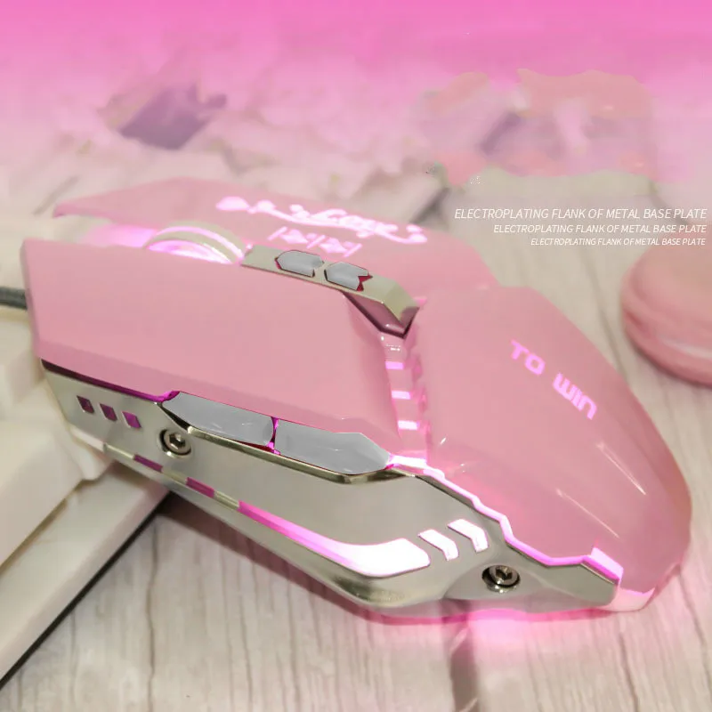 Проводная игровая мышь USB металлическая Механическая Макросъемка компьютерная мышь 3500 точек/дюйм 4 цвета дыхательный светильник игровая мышь 2 цвета