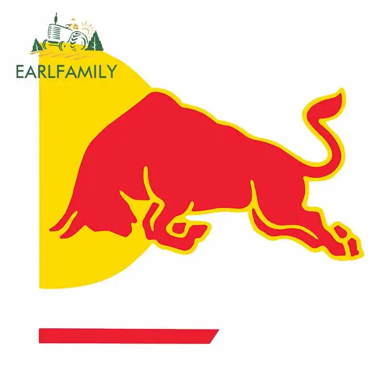 

EARLFAMILY 13cm x 12cm for Jump-Time Red Of Bull Motorcycle Car Stickers Vinyl Material Car Accessories Occlusion Scratch Decal