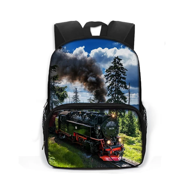 13 Inch Locomotive Train Children School Bags for Boys Girls Book Bag Kid Kindergarten Bag Cartoon School Backpack Small Daypack 13qhctc02cw