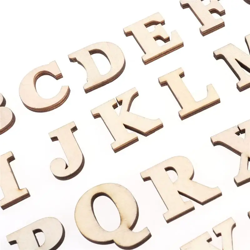 Деревянные детали для рукоделия, A-Z, номер 0-9, DIY, самоклеющиеся, деревенский деревянный аксессуар для рукоделия, украшения для фотосессии