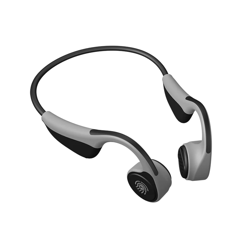Серый Redgiko, наушники с костной проводимостью, Bluetooth 5,0, беспроводные наушники для улицы, 180 мА/ч, Спортивная стереогарнитура с микрофоном, Handsfree - Цвет: Серый