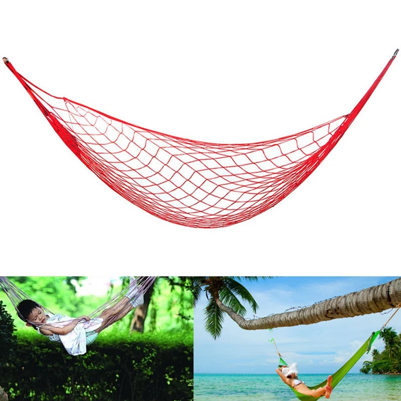 

Net Hammock With Rope Nylon Net Hanging Sleeping Bed For Outdoor Travel Hiking Camping Tools