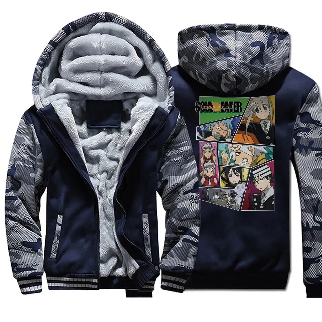 Boku No Hero Academy куртки мужские японские аниме Deku толстовки Толстовка мужские зимние толстые пальто на молнии Спортивная камуфляжная верхняя одежда - Цвет: Dark Blue 6