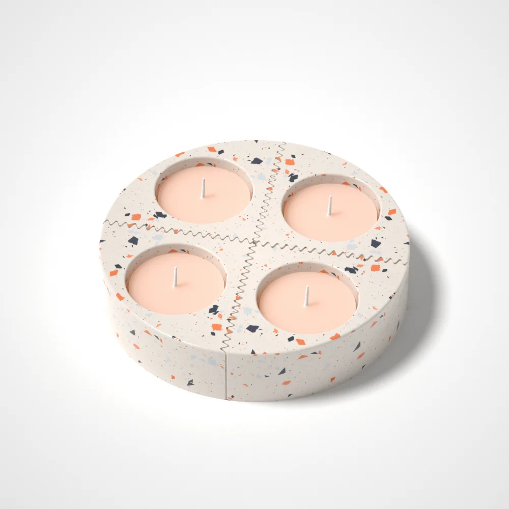 Concrete Candlestick Mold Silicone Triangle Gear Tealight Cement Mould DIY Simple Home Decorative Tools