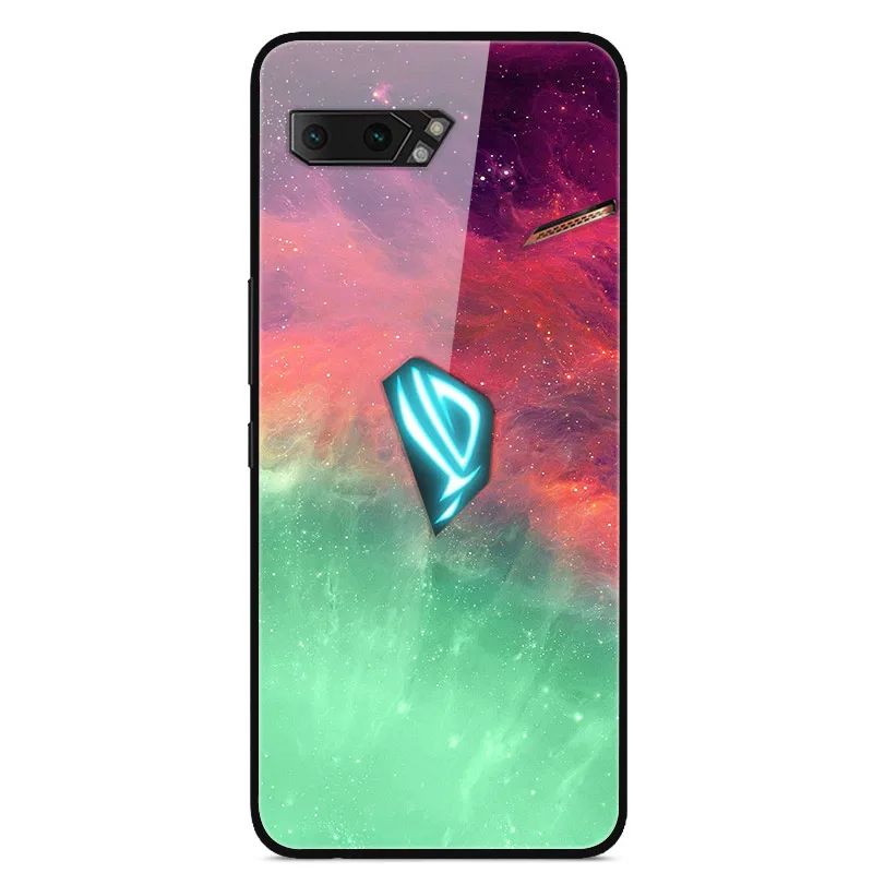 20 Для Asus Rog Phone II Case 6,5" закаленное стекло с принтом для задней крышки, Твердый Чехол для Asus Rog Phone 2 ZS660KL Phone Case fundas Rog2 - Цвет: 20