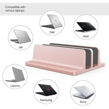 

Dual-slot Vertical Adjustable Laptop Stand Tablets Cooling Support Bracket Holder For MacBook Pro Lenovo Notebook