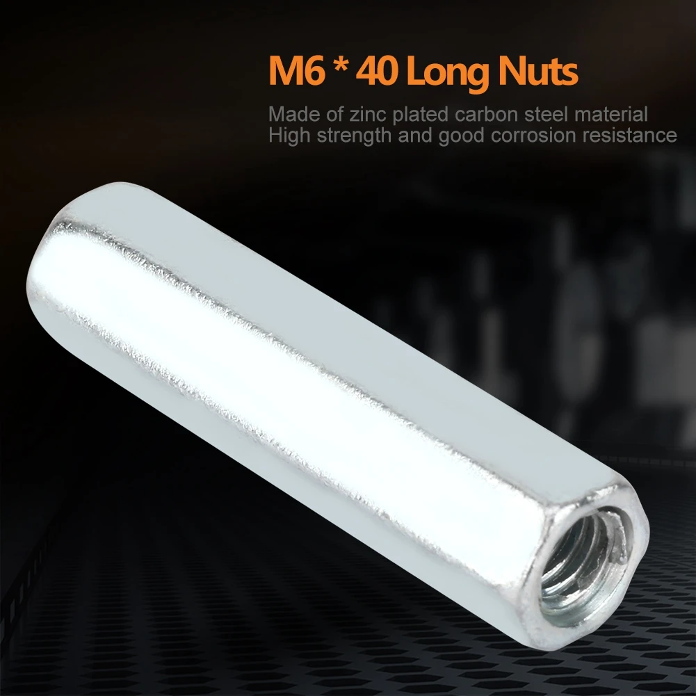 M840 Marhynchus 5pcs Coupling Nuts Hex Long Rod Sleeve Nut Carbon Steel Standoff M8 Threaded Fasteners M840 Marhynchus 5pcs Coupling Nuts Hex Long Rod Sleeve Nut Carbon Steel Standoff M8 Threaded Fasteners