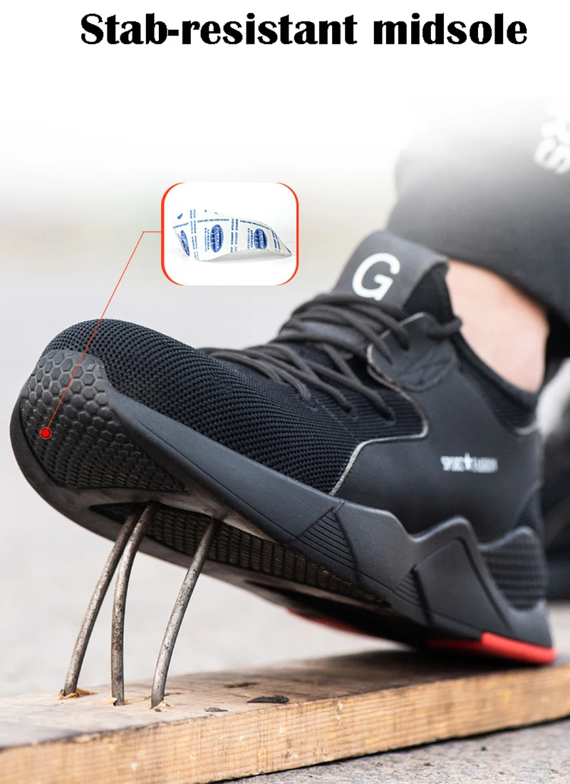 Men's Steel Toe Cap Safety Shoes Flat Casual Shockproof Soft work Shoes XL Men's Anti-smashing Anti-piercing Construction Shoes Men's Steel Toe Cap Safety Shoes Flat Casual Shockproof Soft work Shoes XL Men's Anti-smashing Anti-piercing Construction Shoes