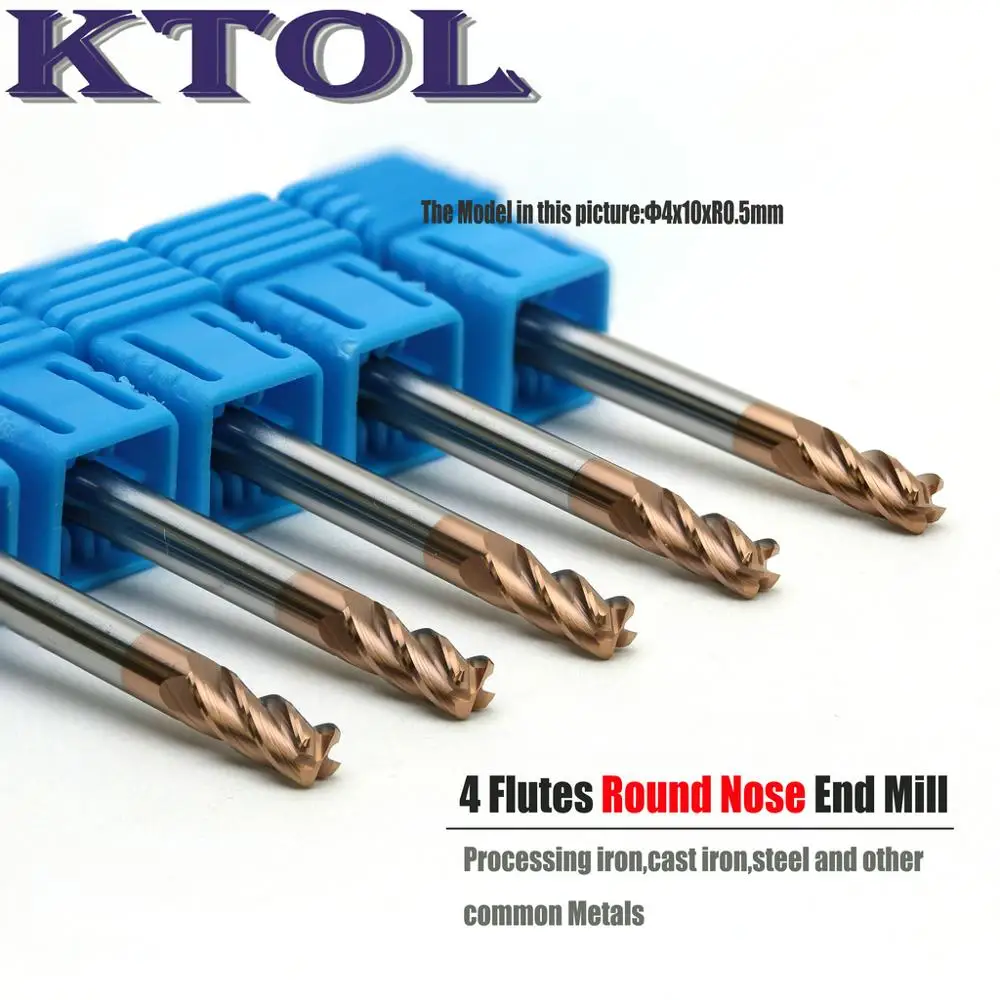 4 Flute 2.5mm Carbide End Mill Slot Drill Milling Cutter TiAIN
