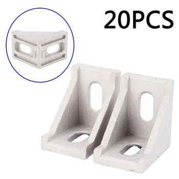 

20pcs Aluminum 2028 Corner Bracket Fittings 20x28x28mm Corner Angle Bracket For Connector Aluminium Profile CNC Router