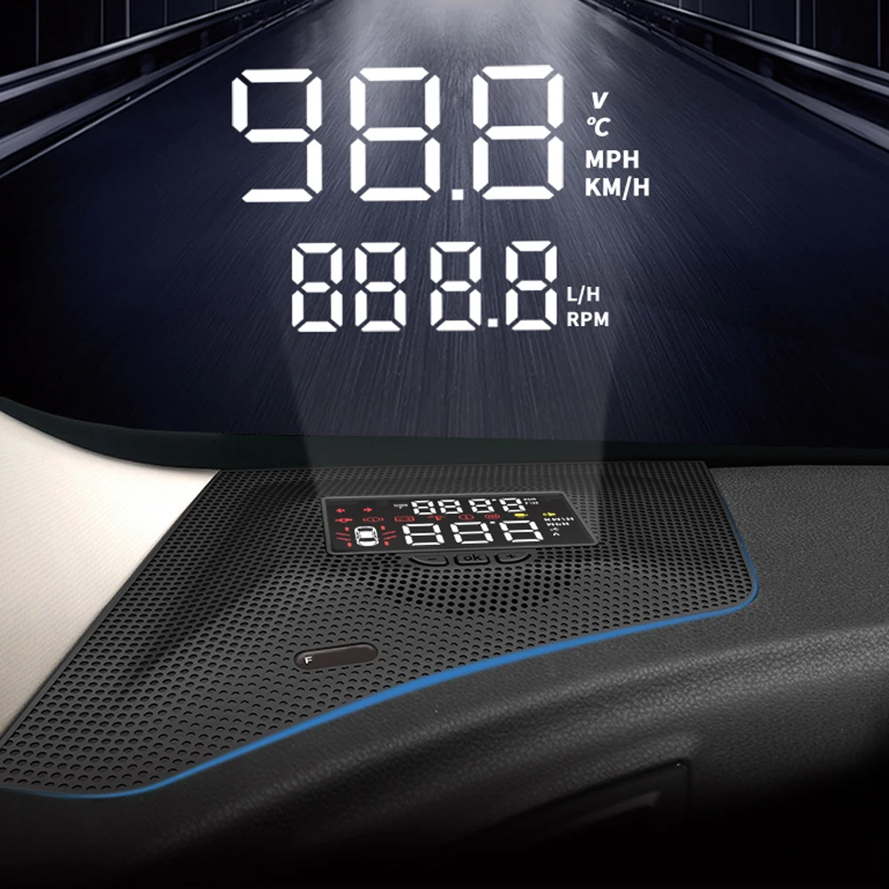 Автомобильный проектор HUD с дисплеем на лобовое стекло охранная сигнализация