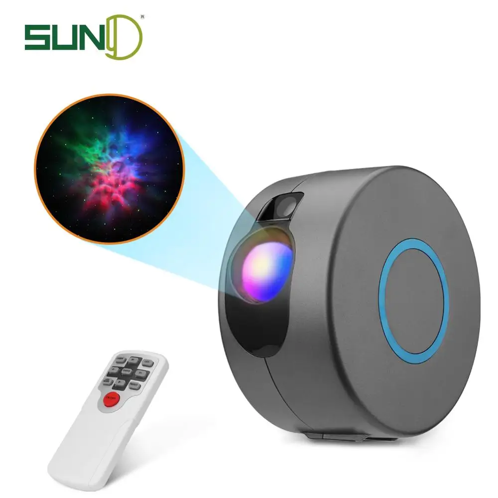 SUNY Colorful Aurora Starry Sky Projector Light Green Static Stars Laser Projector w/RGB LED Nebula Cloud Romantic Night Light R