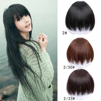 

AOOSOO artificial synthetic seamless bangs Smooth extension ladies high temperature fake bangs, seamless natural bangs