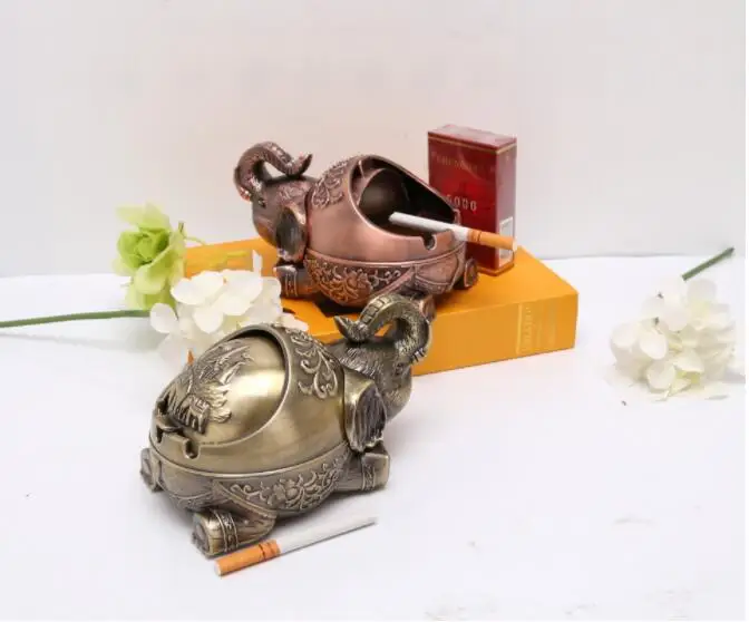 antique metal bronze/copper creative ashtray metal aschenbecher ashtray home cigarette smokeless ashtrays for cigar AT033