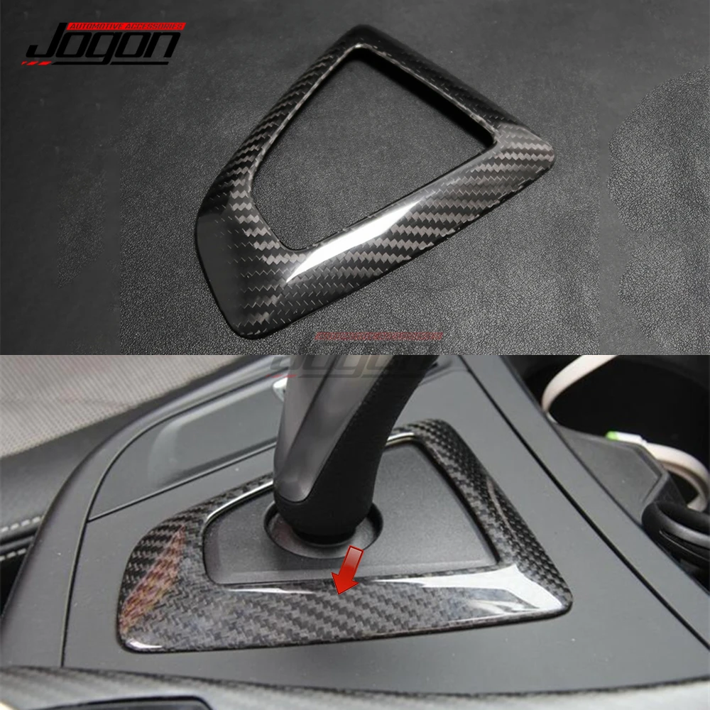 LHD & RHD 탄소 섬유 BMW 1 2 3 4 시리즈 F20 F22 F23 F30 F31 F34 GT F32 F33 자동차 콘솔 기어 시프트 패널 커버 트림