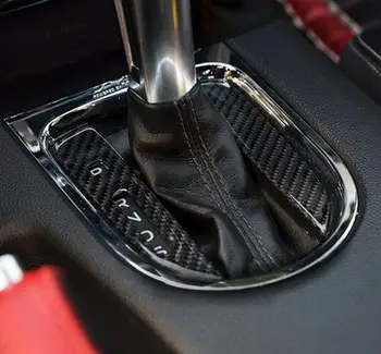 

High quality real carbon fiber car inside automatic transmission accent decorative cover frame trims for 2015-2019 Ford Mustang