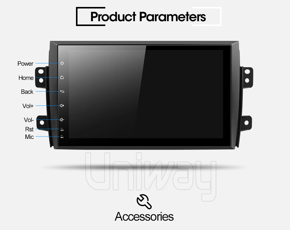 Excellent uniway ATY9071 Android 9.0car dvd for Suzuki SX4 2006 2007 2008 2009 2010 2011 2012 2013 car radio gps  navigation 17
