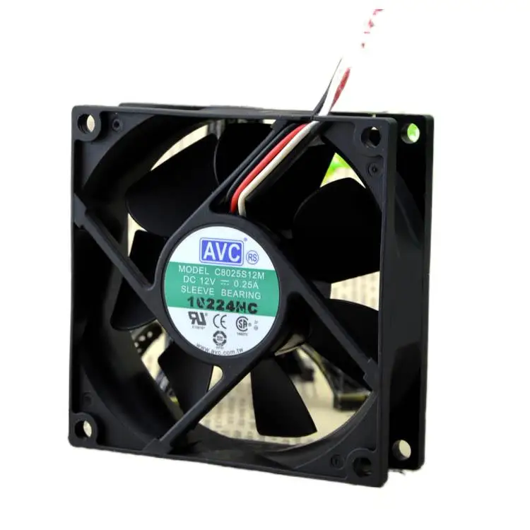 

AVC 8025 12V 0.25A CPU Power Supply Cases Excess Tone 8cm Cooling Fan C8025S12M