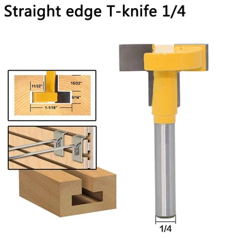 

Straight edge T-knife 1/2 1/4 Slot Router Bit Hex Bolt Key Hole Knife Keyhole Woodworking Milling Cutter Lock Miter Router