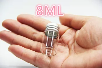 

1000PCS 22*40mm 8ml Glass Jars Cork Stopper Ornaments DIY Containers With Screw Cap Bottles For Holiday Wedding home Decoration